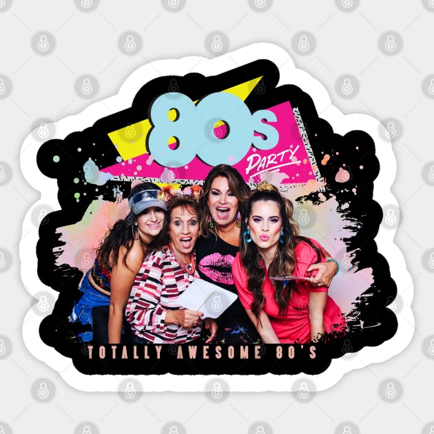 80 party girls Sticker by Boose creative